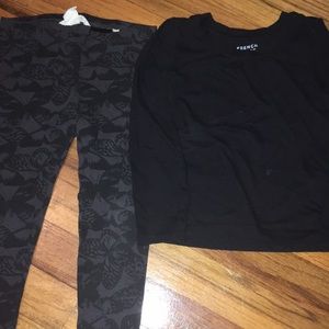 H&M leggings with French toast tee shirt